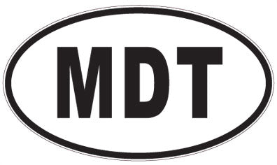 MDT - 3 Letter Initials Oval Sticker