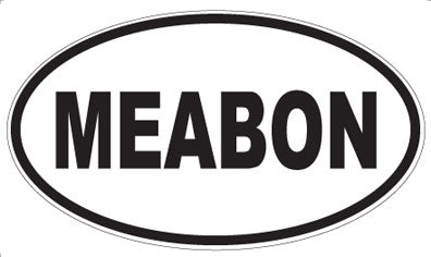 MEABON - Oval Sticker