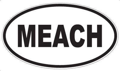 MEACH - Oval Sticker