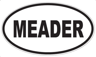 MEADER - Oval Sticker