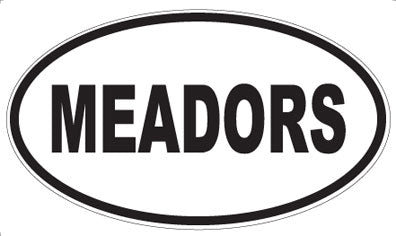 MEADORS - Oval Sticker