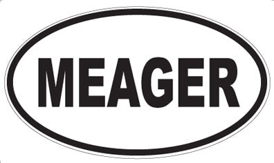 MEAGER - Oval Sticker