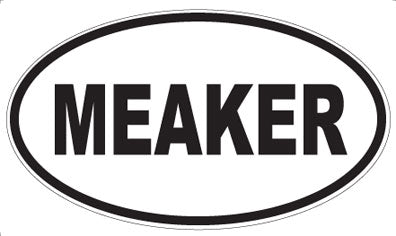 MEAKER - Oval Sticker