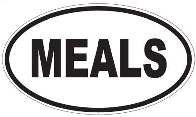 MEALS - Oval Magnet