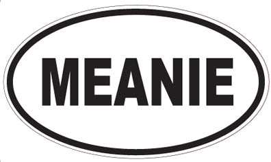 MEANIE - Oval Sticker