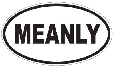 MEANLY - Oval Sticker