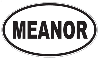 MEANOR - Oval Magnet