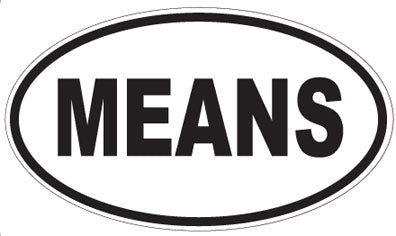 MEANS - Oval Magnet