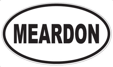MEARDON - Oval Sticker