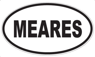 MEARES - Oval Sticker