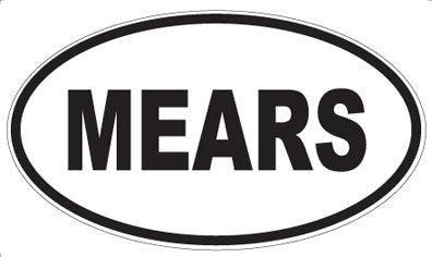 MEARS - Oval Sticker