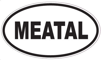 MEATAL - Oval Sticker