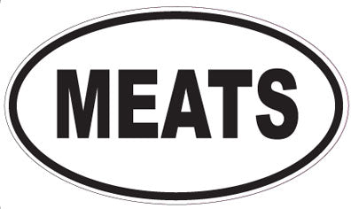 MEATS - Oval Magnet