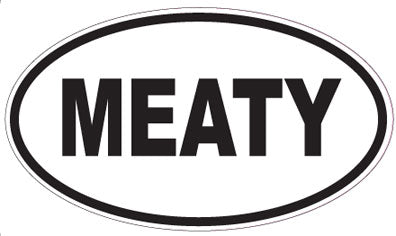 MEATY - Oval Sticker