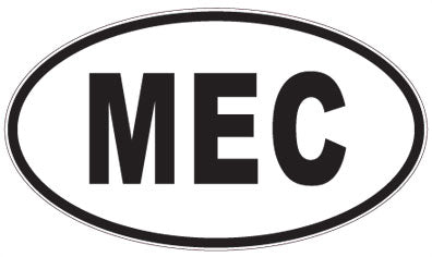 MEC - 3 Letter Initials Oval Sticker