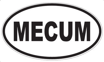 MECUM - Oval Sticker