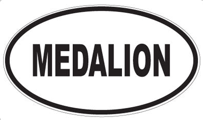 MEDALION - Oval Sticker