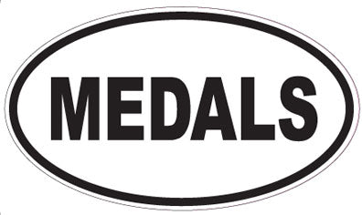MEDALS - Oval Sticker