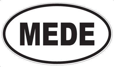 MEDE - Oval Sticker