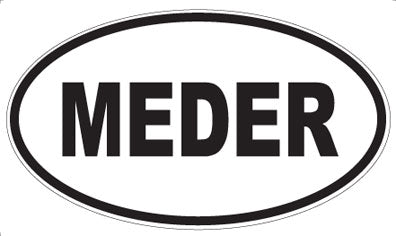 MEDER - Oval Sticker