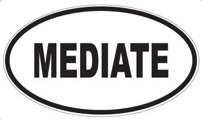 MEDIATE - Oval Sticker