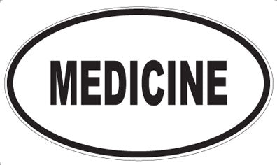 MEDICINE - Oval Sticker