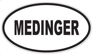 MEDINGER - Oval Sticker