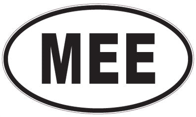 MEE - 3 Letter Initials Oval Sticker