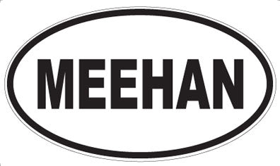 MEEHAN - Oval Sticker