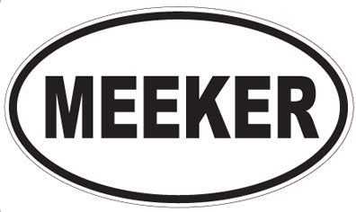 MEEKER - Oval Sticker