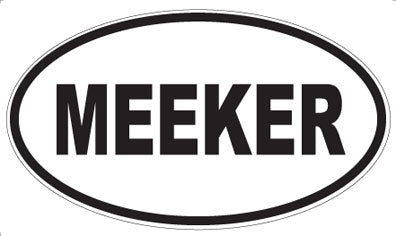 MEEKER - Oval Magnet
