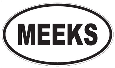 MEEKS - Oval Sticker