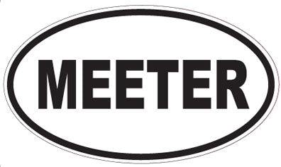 MEETER - Oval Sticker