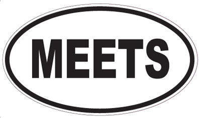 MEETS - Oval Magnet