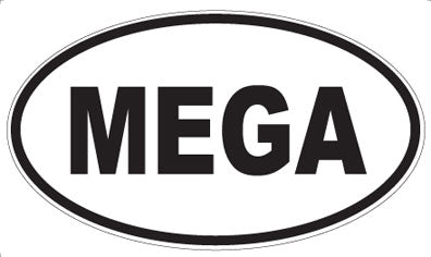 MEGA - Oval Sticker