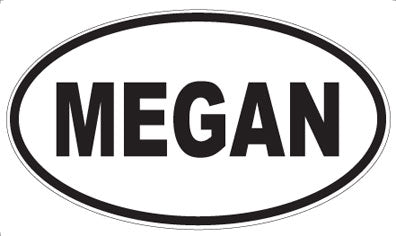 MEGAN - Oval Sticker