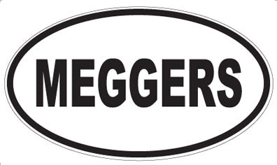 MEGGERS - Oval Sticker