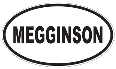 MEGGINSON - Oval Sticker