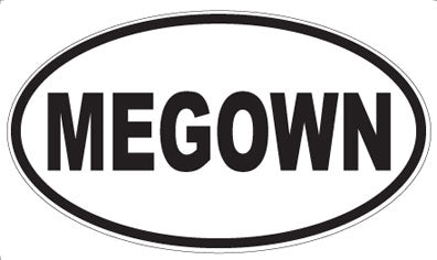 MEGOWN - Oval Sticker