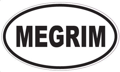 MEGRIM - Oval Sticker