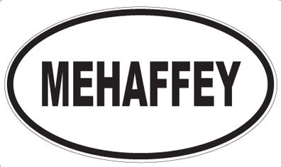 MEHAFFEY - Oval Magnet