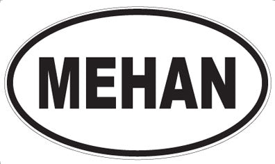 MEHAN - Oval Sticker