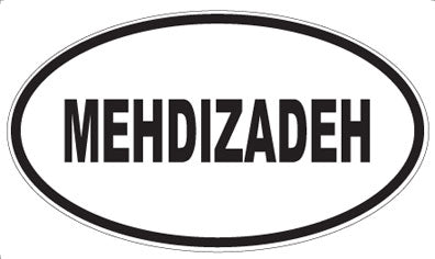 MEHDIZADEH - Oval Sticker