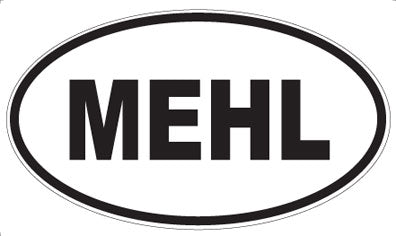 MEHL - Oval Sticker