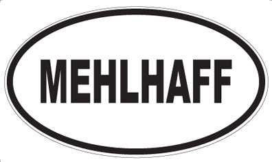 MEHLHAFF - Oval Magnet