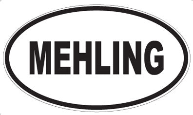 MEHLING - Oval Sticker