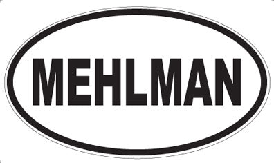 MEHLMAN - Oval Sticker