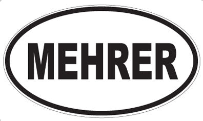 MEHRER - Oval Sticker