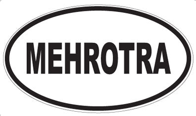 MEHROTRA - Oval Sticker