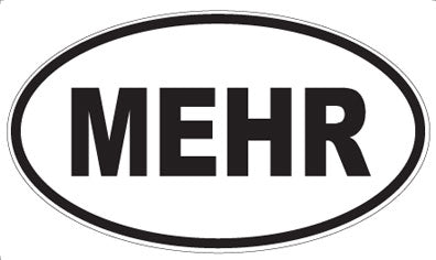 MEHR - Oval Magnet